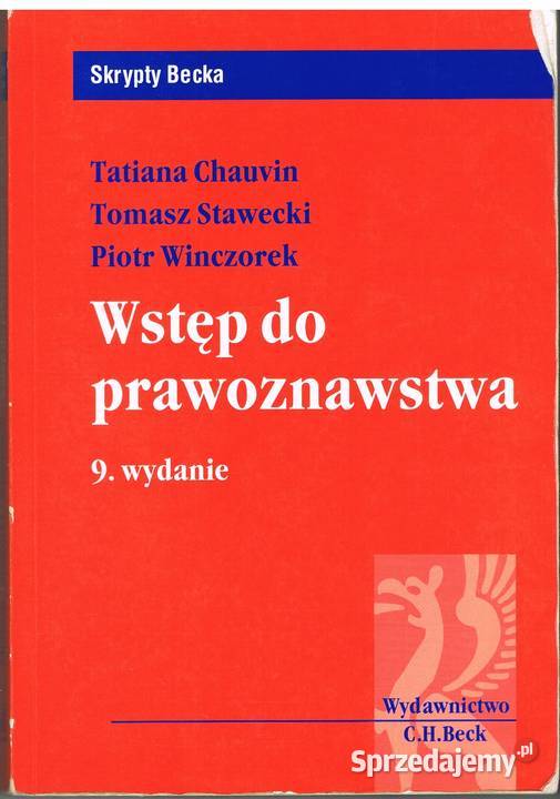 Wstęp do prawoznawstwa 9 wydanie Książki i Podręczniki Rumia