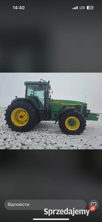Ciągnik rolniczy John Deere 8410 Uszkodzony Wąwelno