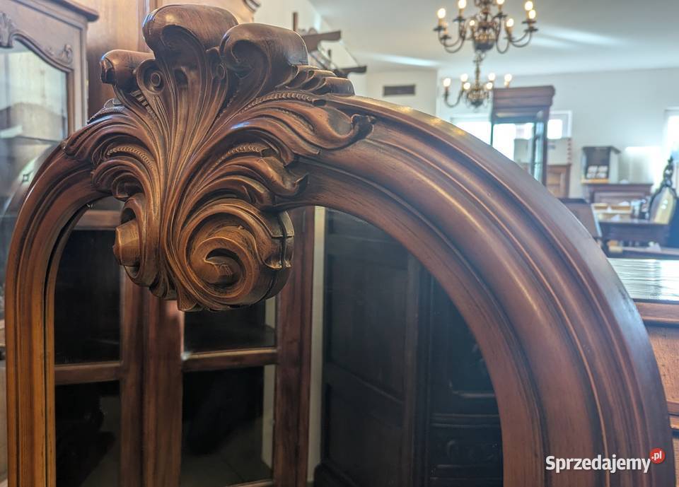 Piękne włoskie lustro orzech sklep Dąbrowa