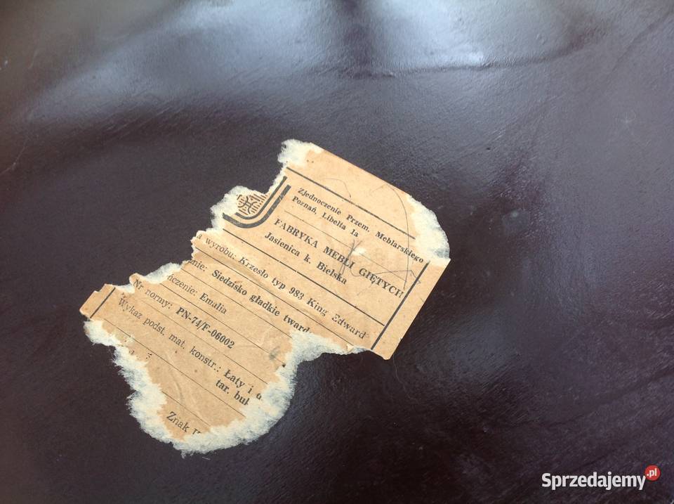 Krzesła Gięte KING EDWARD typ 983 Vintage 6 lata Nowa Sól