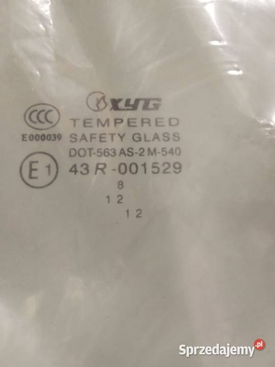 Szyba Drzwi Lewych Przednich Mercedes Cclass