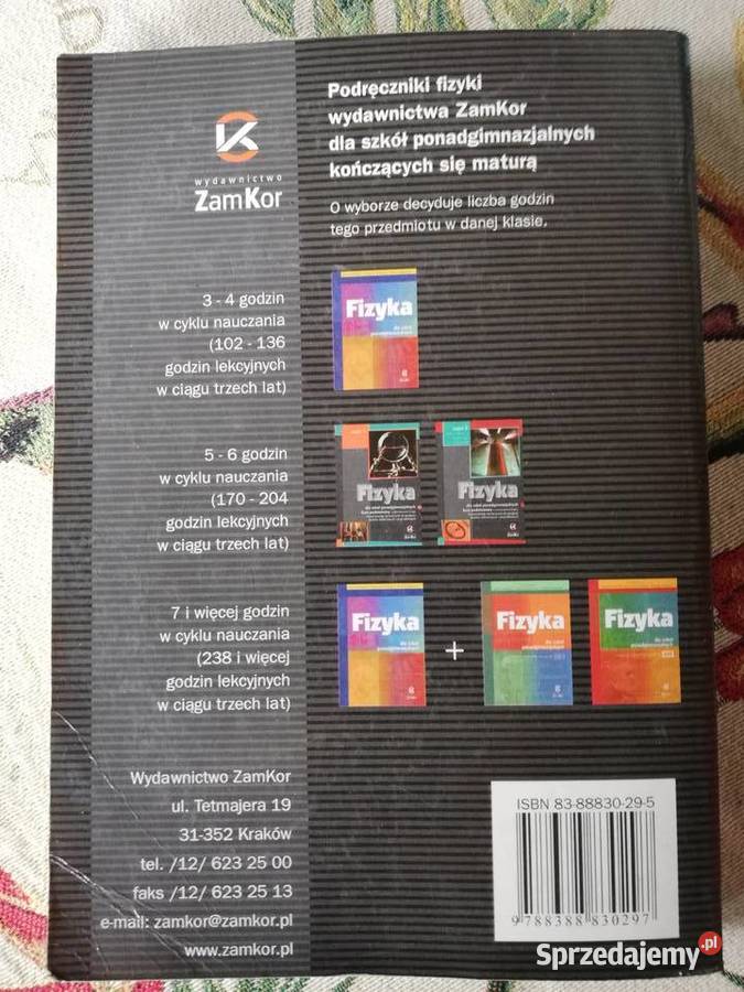 Fizyka szkół ponadgimnazjalnych cz1 Jadwiga Kraków sprzedam