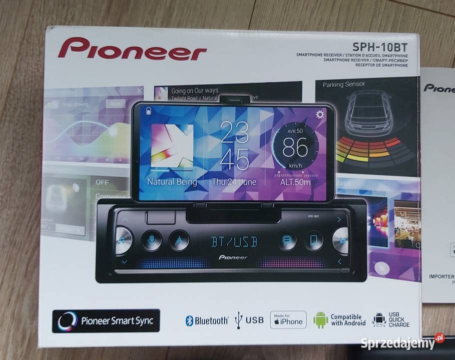 Radio z uchwytem na smartfon Pioneer SPH10BT Czechowice-Dziedzice sprzedam