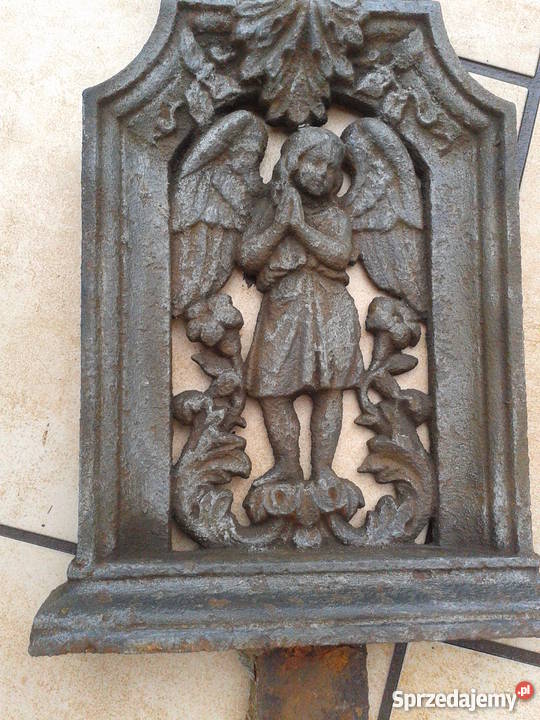 Zabytkowy krzyz nagrobny 150x60odlew zeliwo Kozy