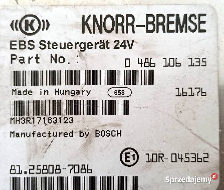 STEROWNIK KOMPUTER EBS MAN TGX TGS E6 Sulechów