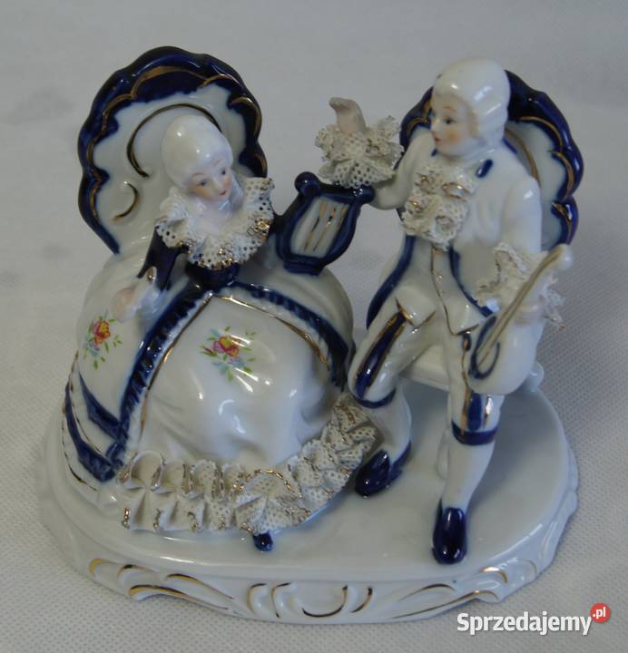 Porcelanowa para Dama z kawalerem