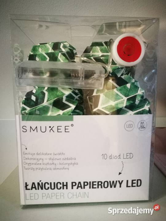 NOWY dekoracyjny łańcuch papierowy LED Dębica
