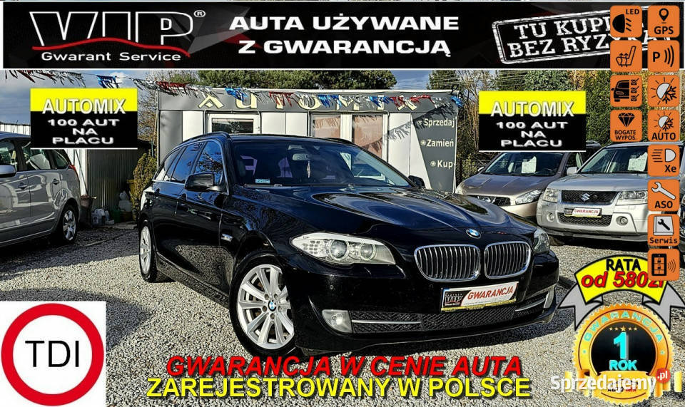 BMW 520 20 d 184 Super Stan MANUAL NOWE KOŁA lakier metallic BMW dolnośląskie Świdnica