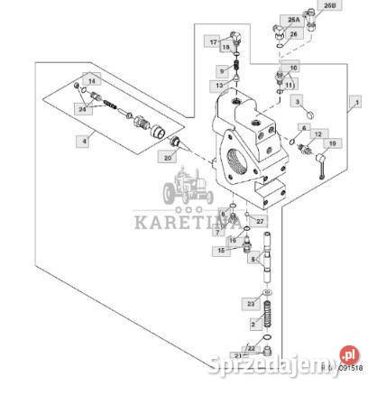 John Deere 7830 Blok Zaworów RE254025 Jastrzębniki