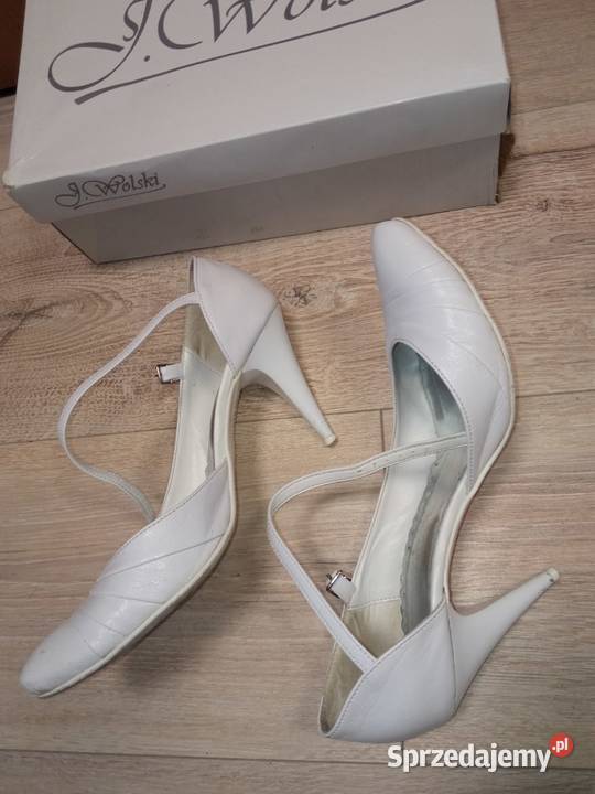 buty białe damskie ślubne szpilki obcas 8 39
