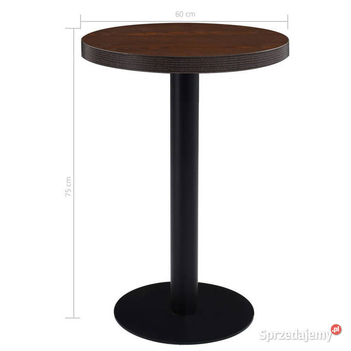 Stolik bistro ciemnobrązowy 60 MDF WM286422 Warszawa