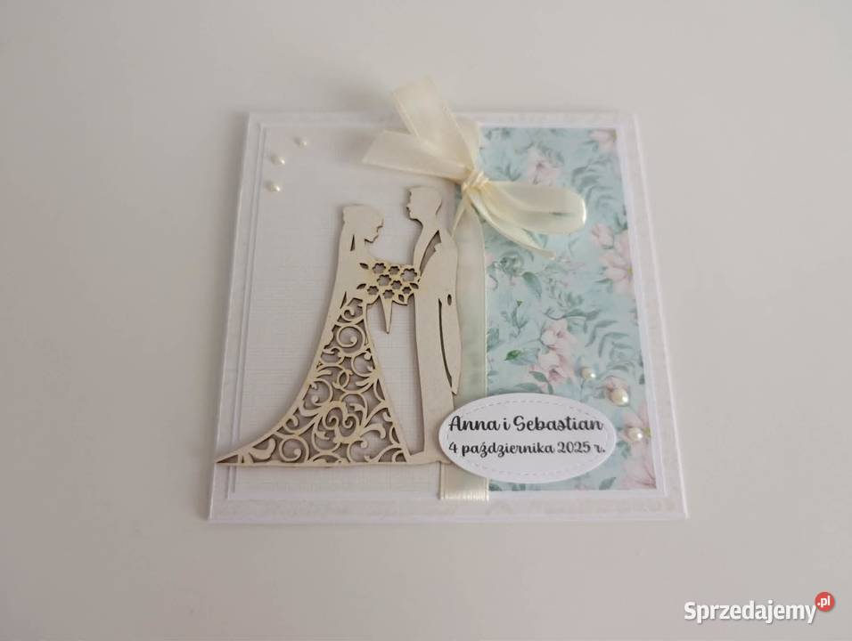 Personalizowana Kartka ręcznie robiona na Ślub Łódź