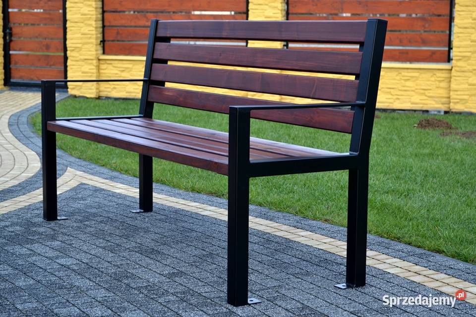 Ławka Parkowa Ogrodowa z podłokietnikiem oparcie Myślenice