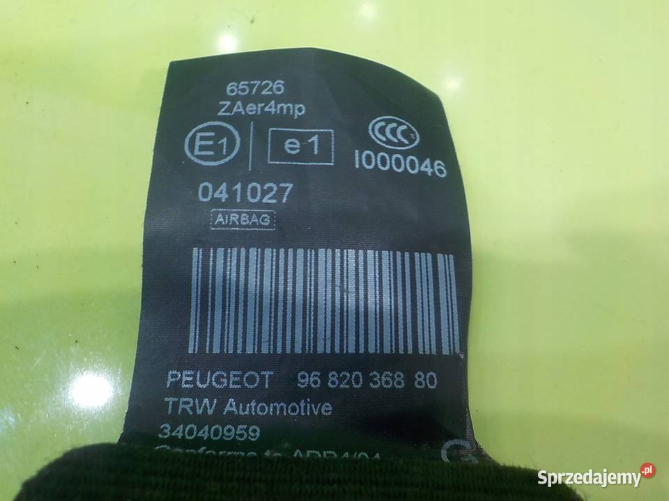 5008 I 20 HDI 10r 5D pas bezpieczenstwa lewy