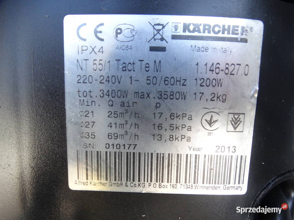 Odkurzacz Przemysłowy Karcher NT 551 Tact Te Radom