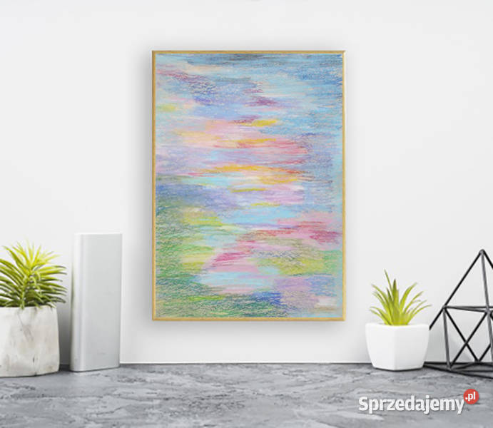 pastelowa abstrakcja rysunek pastelowy Gdańsk