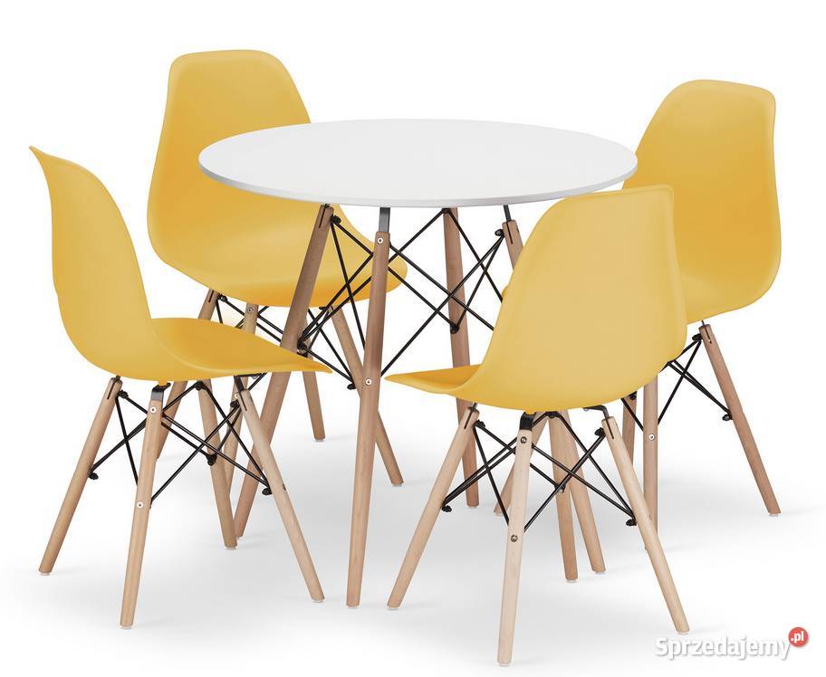 Zestaw STÓŁ 80 4 Krzesła Nowoczesny Skandynawski sprzedam