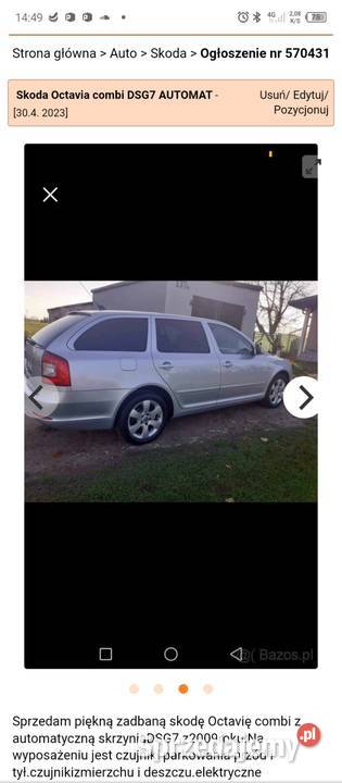 Skoda Octavia 140KM kujawsko-pomorskie Płonne sprzedam