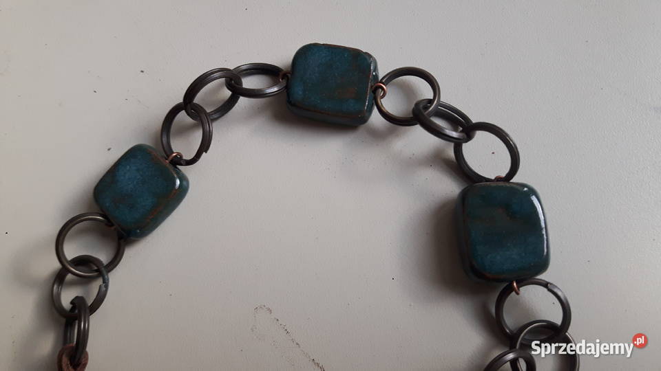 Naszyjnik ceramiczny ręcznie wykonany