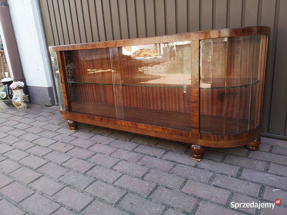 Komoda ARTDECO Orzech Niska RTV 158 Stara Antyk wielkopolskie Swarzędz
