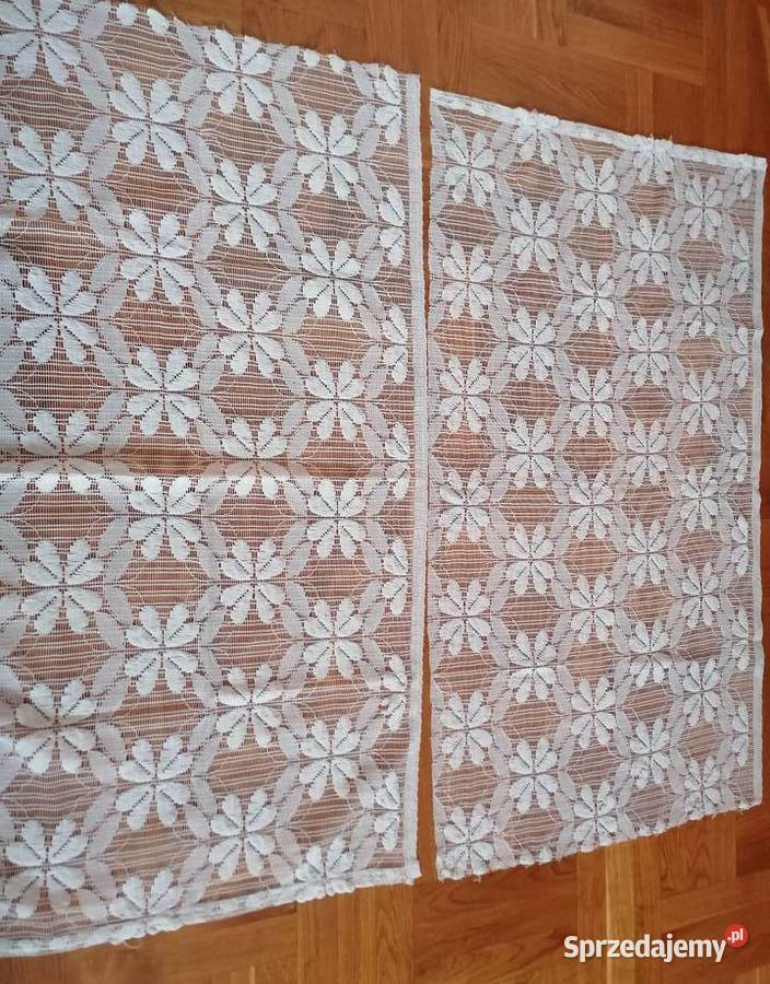 Firanka w tłoczone wzory rozmiar 100x52sztuk 2 biały Łódź sprzedam