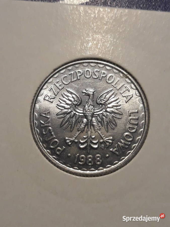 1 złoty 1988 r 1 mennicze Numizmatyka Konin