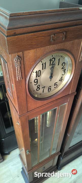 Lenzkirch 1913 r zegar stojący piękny wielki Kwaczała