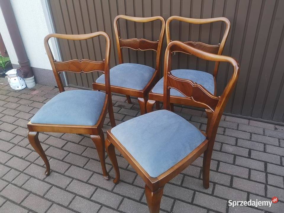 Krzesła 4 Sztuki ARTDECO Stare Antyk Komplet Swarzędz