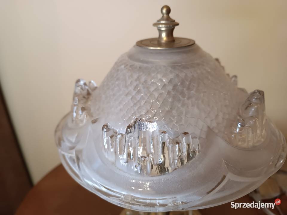 Lampa stołowa kryształ mosiądz Budzyń sprzedam