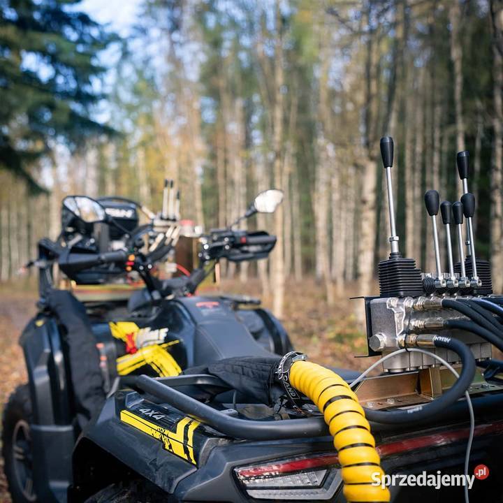 Przyczepa leśna do ATV z żurawiem 36 m silnikiem Kutno