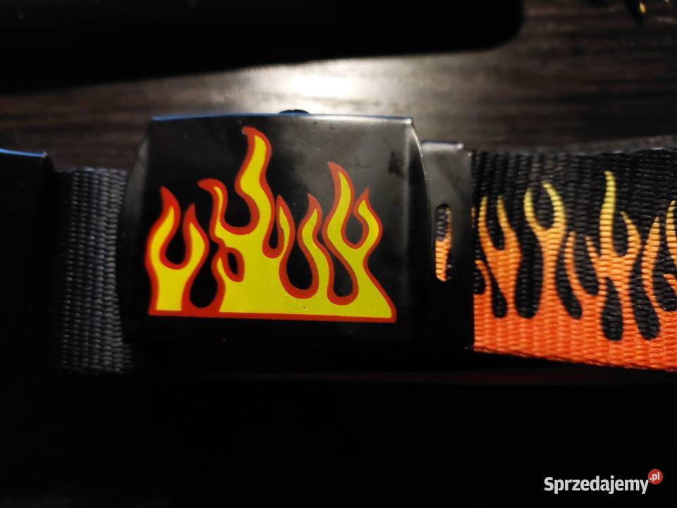 Parciany pasek do spodni płomienie Nowy Wrocław