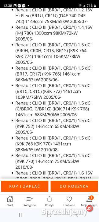 Wahacz Renault clio lllModus Tarnów