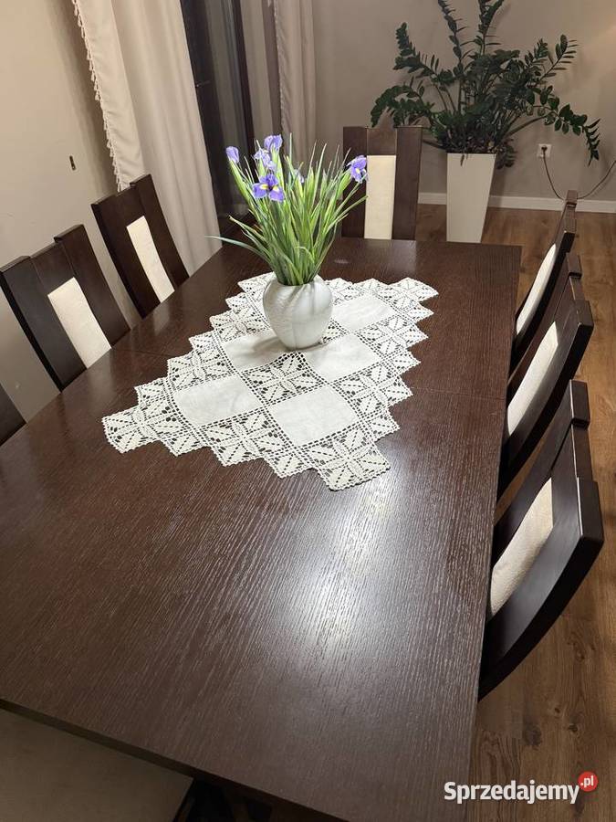 Stół rozkładany z krzesłami 80cm