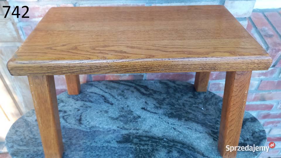 Stolik dębowy kawowy Boczny Kwietnik Stojak na