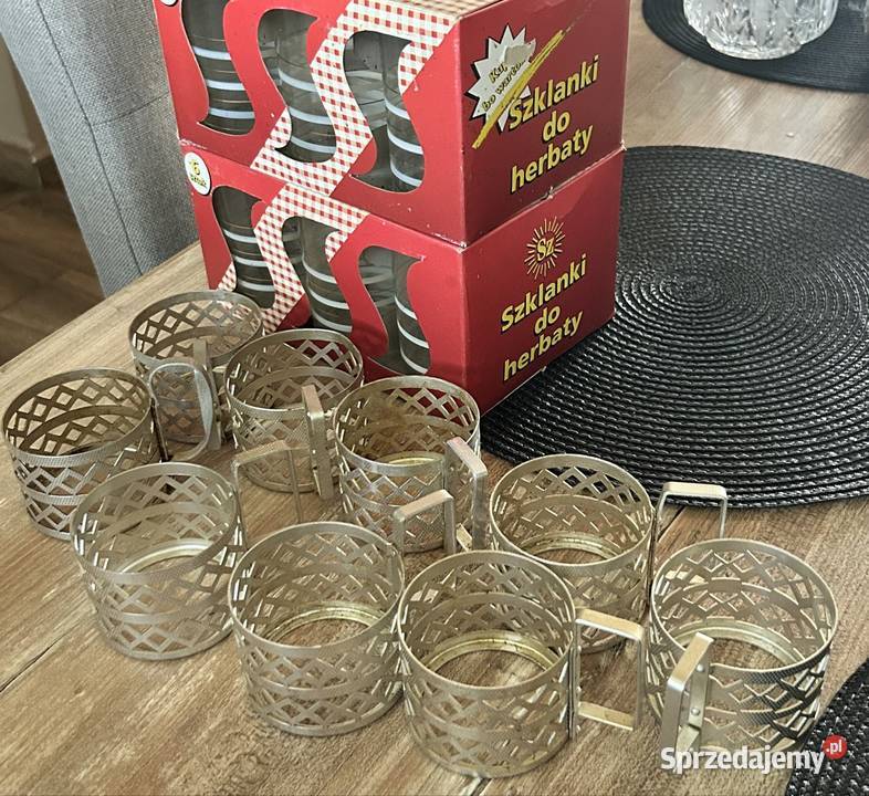 Zestaw koszyczków do szklanek PRL Warszawa sprzedam