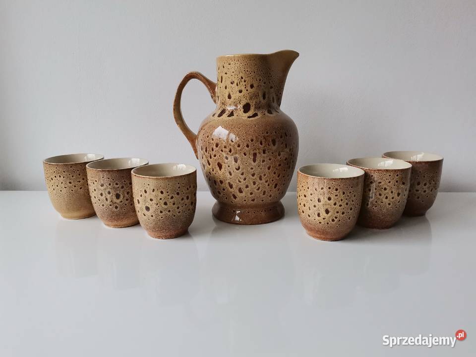 Stary zestaw do napojów Jaś porcelit Mirostowice Porcelana i szkło