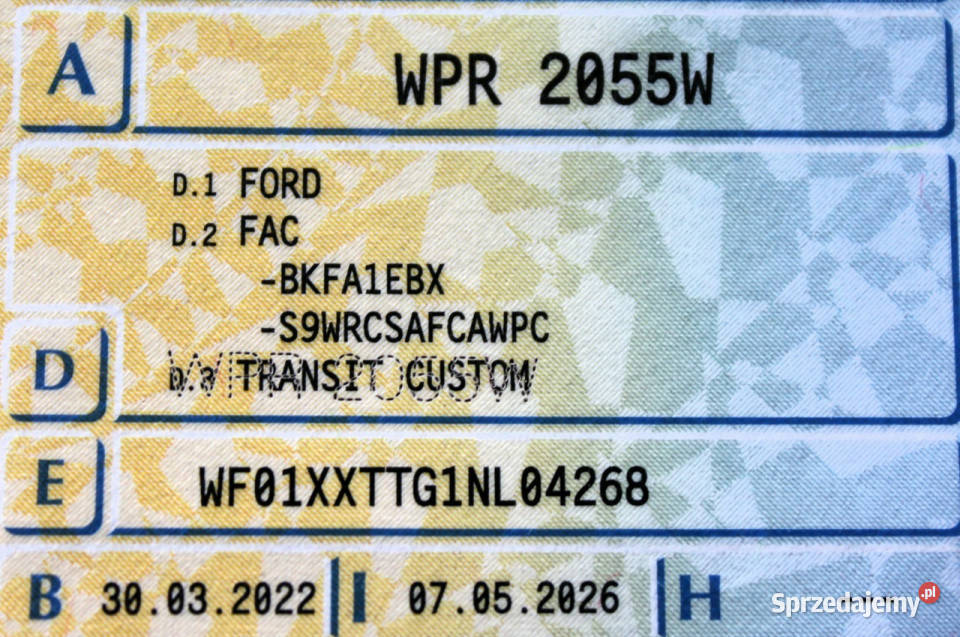 Ford Transit Custom Long 9osobowy SalonPL FV23 Sokołów