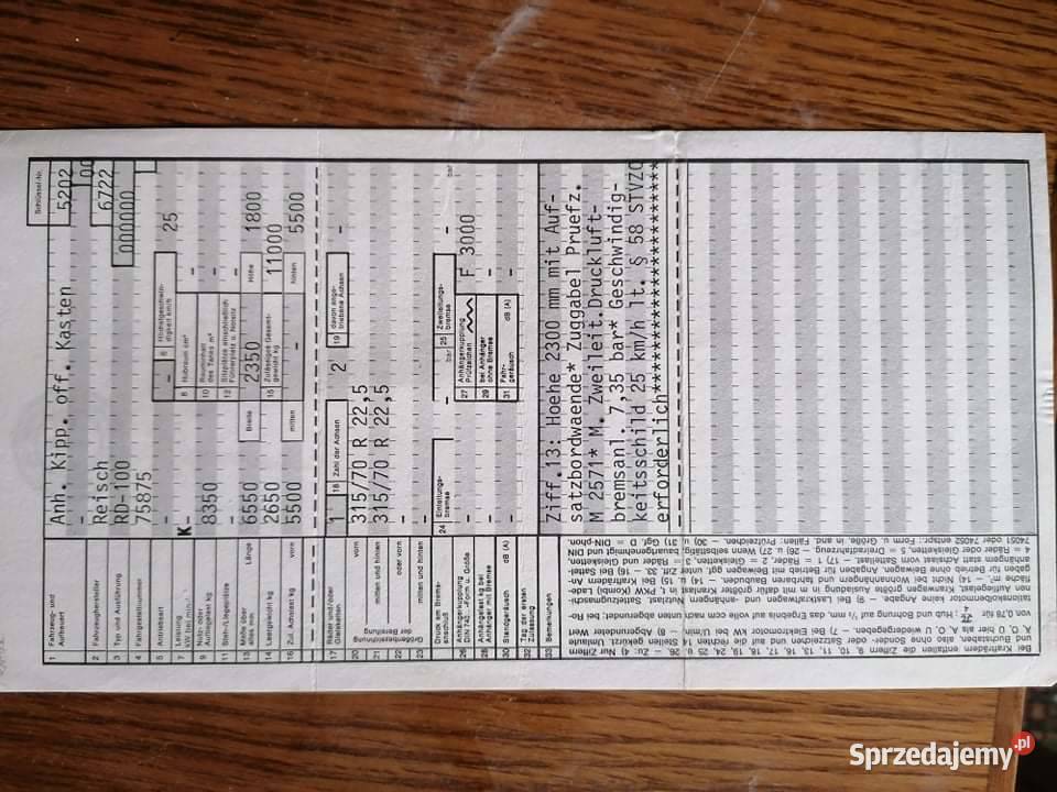 Przyczepa 12t wywrotka dolnośląskie Bolesławiec