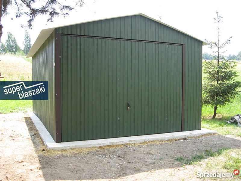 Garaż blaszany ral 6020 4x6 dwuspadowy samodzielny Opole