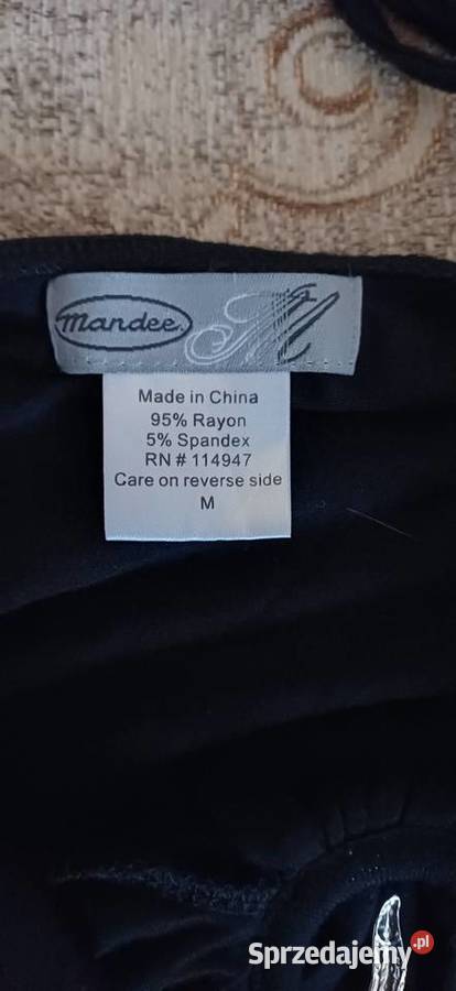 Bluzka czarna zawiązywana na szyi M Sieradz