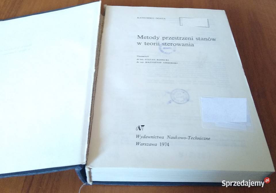 Metody przestrzeni stanów w teorii sterowania Gdańsk