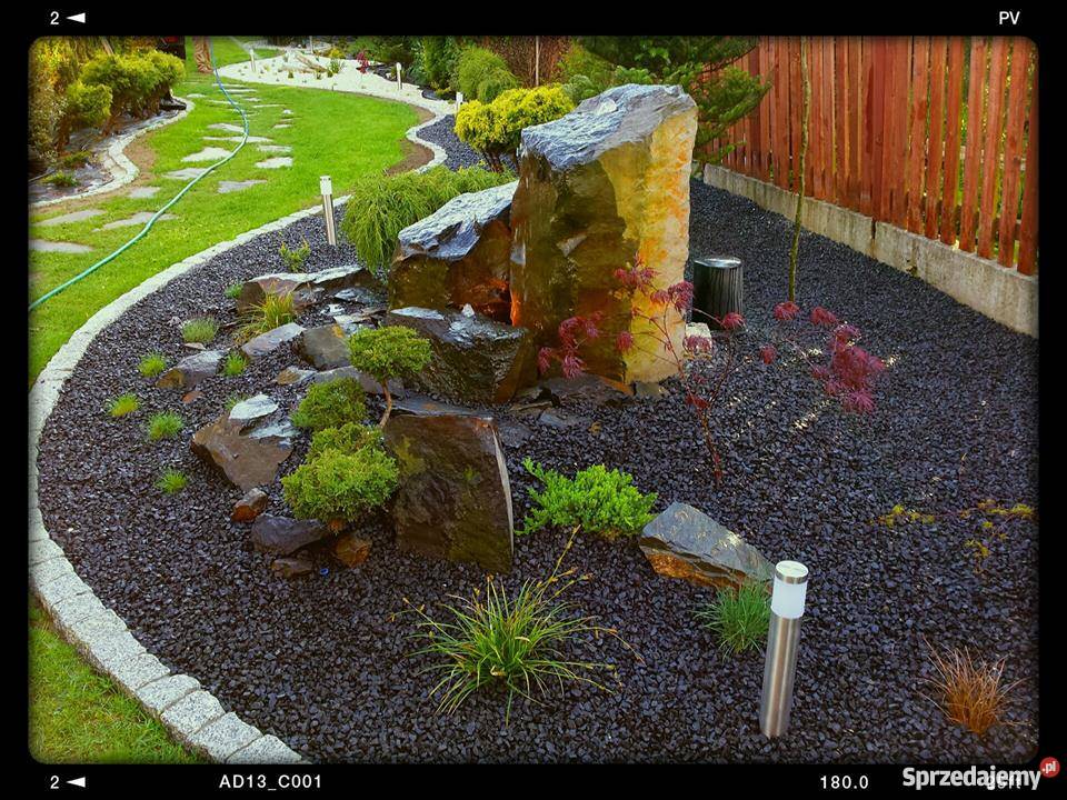 Grys CZARNY KAMIEŃ ozdobny Bazalt żwir KURIER Olsztyn