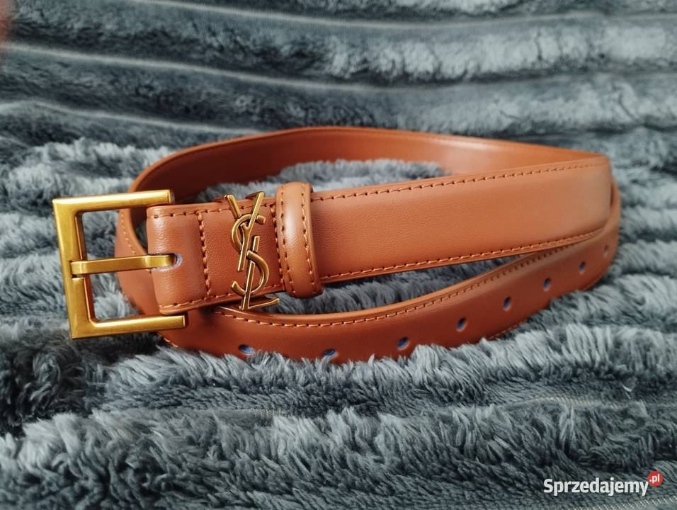 Nowy brązowy damski pasek Saint Laurent długość Paski mazowieckie Warszawa sprzedam