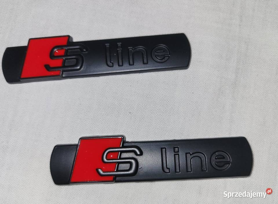 Logo S Line Audi aluminiowe Noweemblemat grill Gliwice