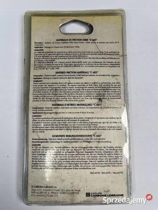 CARBONE LORRAINE Klocki hamulcowe zam EBC FA081 wielkopolskie Łobżenica