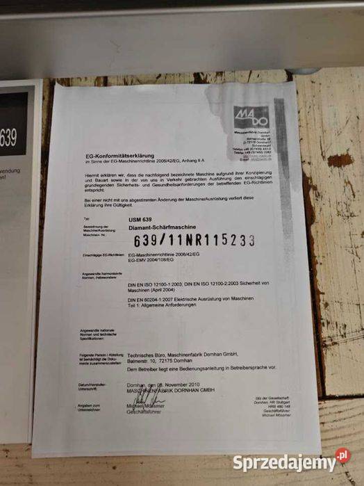 MADO USM 639 Profesjonalna ostrzałka diamentowa Góra