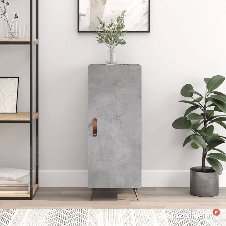 Szafka szarość betonu 345x34x90 materiał