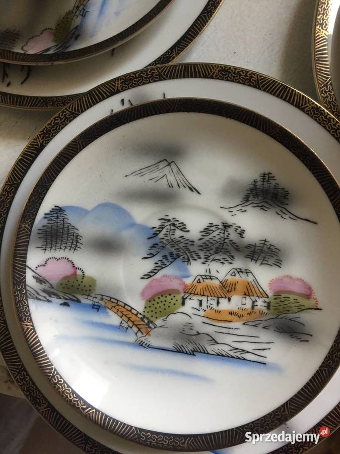 Filiżanki japońskiej firmy Kutani Akcesoria do herbaty lubelskie