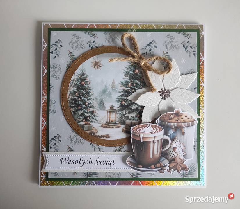 Kartka bożonarodzeniowa handmade gwiazda