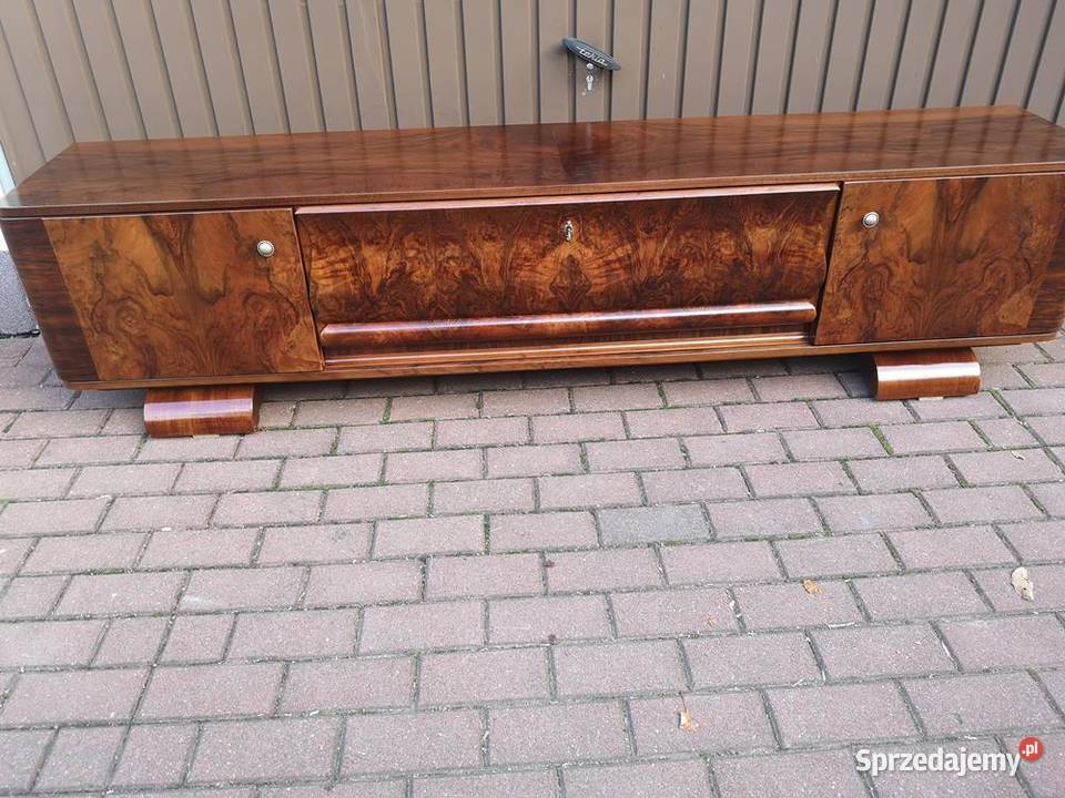 Komoda ARTDECO Orzech Unikatowa Niska RTV Stara Swarzędz sprzedam